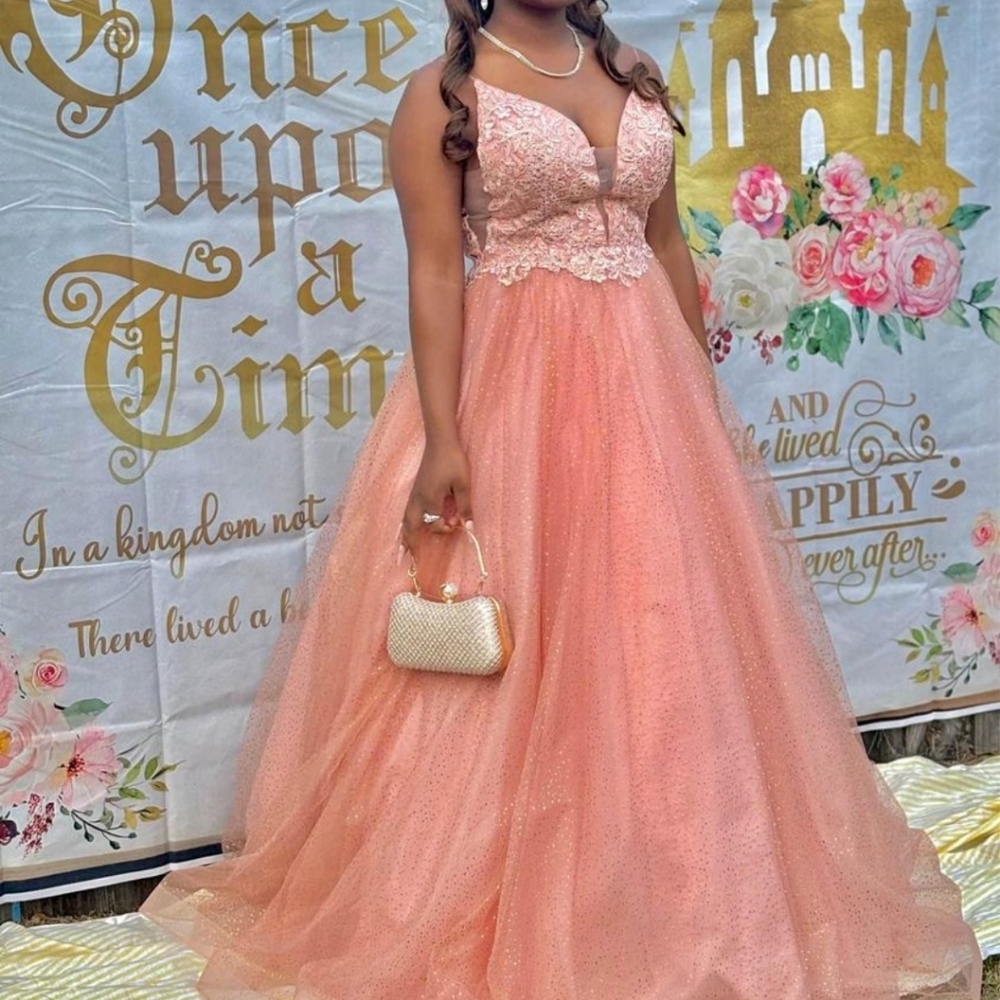 Rose Gold Princess prom dress